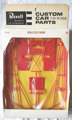 #ad Revell Vintage Dragster Frame Custom Car Parts Model Kit #C1122 Rare 1 25 Scale $17.95