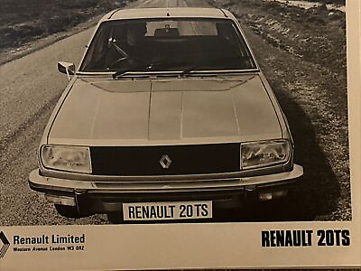 #ad Renault 20TS 20 TS Car Promo Press Release Sales Photo Frameable GBP 3.75