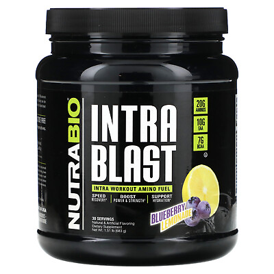 #ad Intra Blast Intra Workout Amino Fuel Blueberry Lemonade 1.51 lb 683 g $44.99