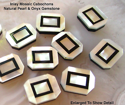 #ad Inlay Natural Gemstone Cabochon Rectangle Oblong 8mm x 10mm 1 Cabochon $5.99