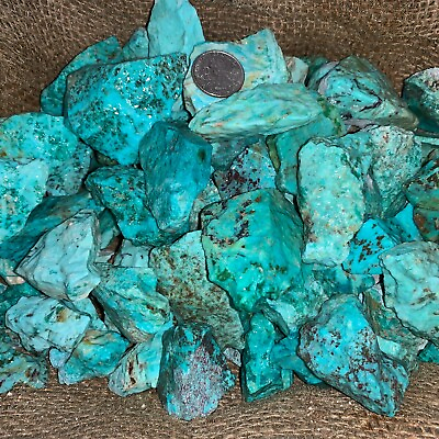 #ad 500 Carat Lots of Natural Turquoise Rough Not Stabilized a Free Gemstone $15.00