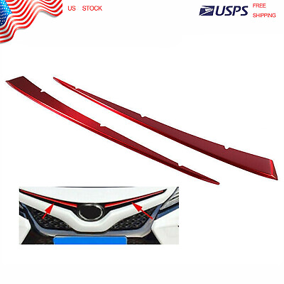 #ad Red Steel Front Center Grill Grille Cover Trim FOR Toyota Camry SE XSE 18 2021 $25.43