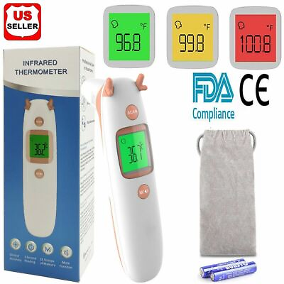 #ad LCD Digital IR Infrared Thermometer Non contact Temperature Gun Ear Forehead FDA $6.98