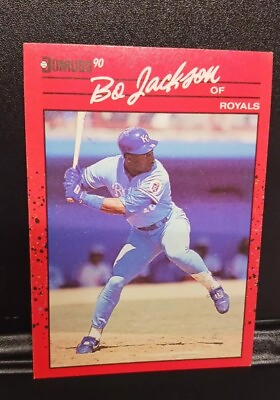 #ad Rare 1990 Donruss Bo Jackson #61 Baseball Card Multiple error card Mint $185.00