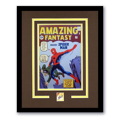 #ad Stan Lee quot;Spider Manquot; SIGNED #x27;Amazing Fantasy #15#x27; Photo Framed 11x14 Display B $1500.00