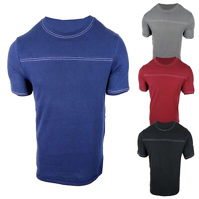 #ad Mens Advanced T Shirt Highlighted Seams Short Sleeve Stretch Golf Slim Fit $5.99