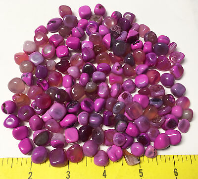 #ad AGATE Pink dyed and polished stones size 1 4quot; to 3 4quot; 1 2 lb $6.99