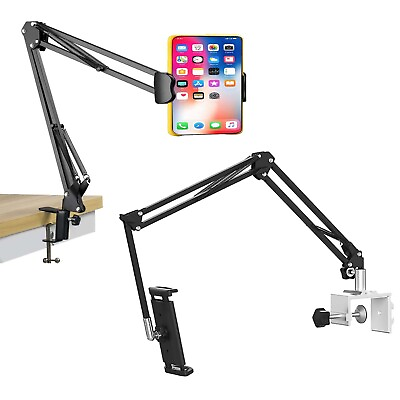 #ad Phone Tablet Holder Stand Bed Desk Mount for IPhone IPad Adjustable 360 Rotation $16.90