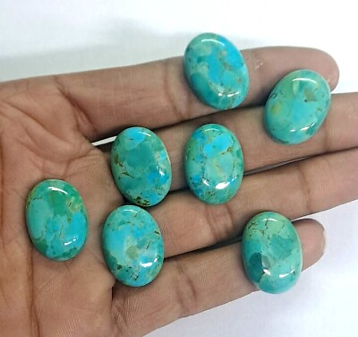 #ad WHOLESALE NATURAL BLUE MOHAVE TURQUOISE CABOCHON OVAL SHAPE LOOSE GEMSTONE $19.50
