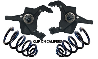 #ad 1973 1991 Chevy C30 Lowering Spindles 3quot; Drop for Clip On Calipers amp; 3quot; Coils $344.32
