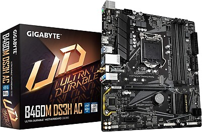 #ad Factory Refurbished GIGABYTE B460M DS3H AC LGA 1200 Intel mATX Motherboard $149.99