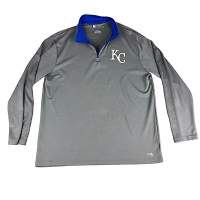 #ad TX3 Cool Pullover Men#x27;s Extra Large Long Sleeve 1 4 Zip Kansas City Royals MLB $22.50