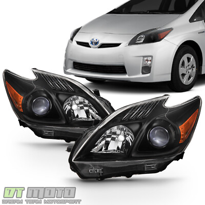 #ad For Upgrade Black 2010 2011 Toyota Prius Halogen Headlights Headlamps LeftRight $158.99