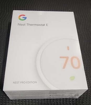 #ad Google Nest Thermostat E Pro Edition White T4001ES A0063 NEW amp; Sealed $120.00