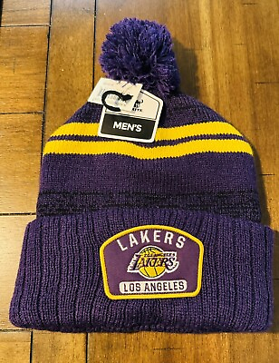 #ad NBA Los Angeles Lakers Rockford Men’s Beanie Pom Knit Purple $15.00