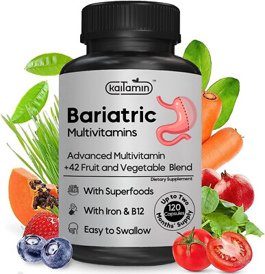 #ad Bariatric Multivitamin with Iron Capsules with 42 Fruit amp; Veggie Blend 120 CP $23.99