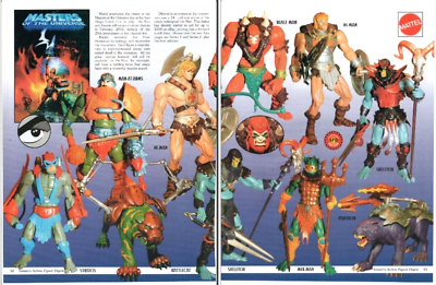 #ad 2001 Toys 2 PG PRINT AD He Man Masters Of The Universe Action Figures MOTU $19.49