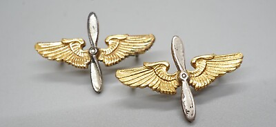 #ad WWII Army Air Forces Pilot Wings Insignia Pins Set $31.99