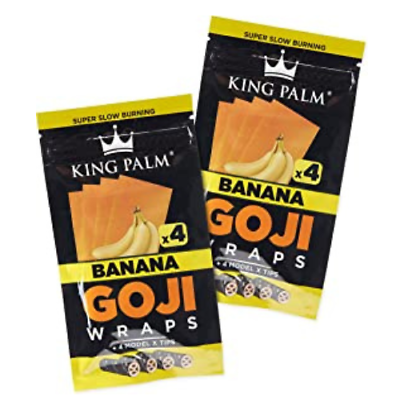 #ad King Palm Goji Berry Wraps amp; Tips 4 Wraps 4 Tips 2 Pouches Banana $10.99