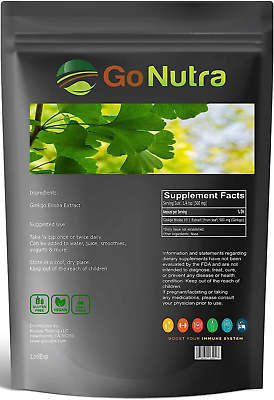 #ad Ginkgo Biloba Extract Powder 10:1 Extra Strength Ginkgo Leaf 8oz. Pure Non GMO $16.95