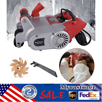 #ad Electric Wall Chaser Slotting Machine Groove Cutting Concrete Cutter 1600W 110V $166.95