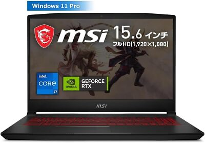 #ad MSI Gaming Note PC Katanagf66 i7 RTX3060 15.6in FHD 16GB 512GB $1569.29