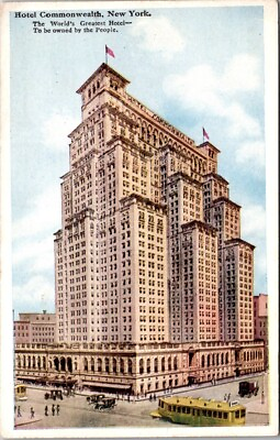 #ad New York City NY Hotel Commonwealth People Owned Profit Sharing Vintage Postcard $6.39