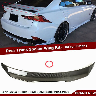 #ad For 2014 20 2017 2018 LEXUS IS200t IS250 IS350 Rear Trunk Spoiler Wing Cover Kit $158.62