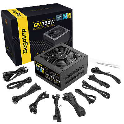 NEW 750W Gaming Power Supply GP Series 80 Plus Gold Certified Fully Modular $99.99