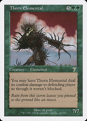 #ad Thorn Elemental Seventh Edition Magic MTG $1.95