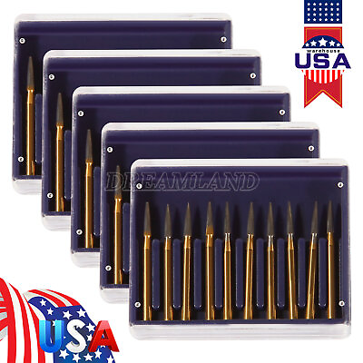 #ad 5pack 50pc Dental Tungsten Carbide Trimming amp; Finishing Burs Drill Flame FG 7901 $52.55