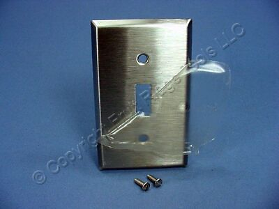 #ad Cooper Stainless Steel 1 Gang Toggle Switch Wall Plate Cover Switchplate 93071 $5.98