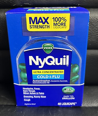 #ad Vicks NyQuil Ultra Concentrated Cold amp; Flu 48 Liquicaps $16.75