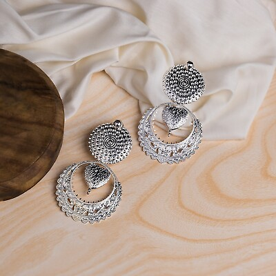 #ad Ethnic Silver Stud Earrings Silver Statement Studs Handmade Silver Earrings $300.00