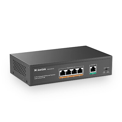 #ad 5 Port Gigabit Poe Switch With 4 Poe Ports 1000Mbps 78W Ieee802.3Af At Unm $44.99