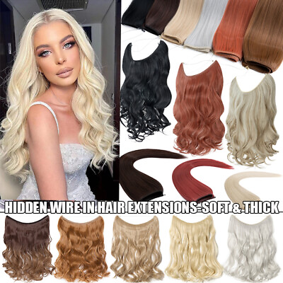 #ad Hidden Invisible Wire In Hair Extensions Nano Ring Hair Piece 100% Real As Human $13.45