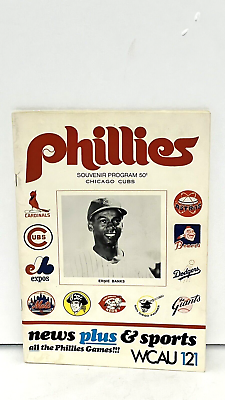 #ad Phillies Phillies 1970 Official Magazine and Program Vs Cubs score Card Used $15.00