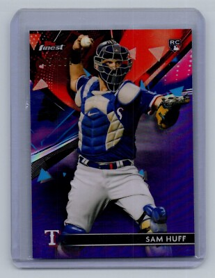 #ad 2021 Topps Finest Purple Refractor 250 Sam Huff #86 Rookie RC $4.00