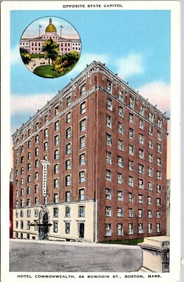 #ad Postcard Hotel Commonwealth 86 Bowdoin St Boston Mass $17.00
