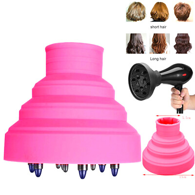 #ad Foldable Hairdressing Silicone Curly Hair Blow Dryer Diffuser Salon Barber Tool $12.93