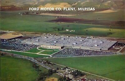 #ad Postcard 1950s California Milpitas Auto Factory Ford Plant Roberts CA24 2085 $9.61