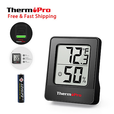 #ad ThermoPro TP49BW Mini LCD Digital Indoor Hygrometer Humidity Room Thermometer $9.99
