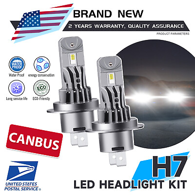 #ad LED High Low Beam Conversion Kit H7 Bulbs Super Bright 6000K Plugamp;Play Headlight $22.99