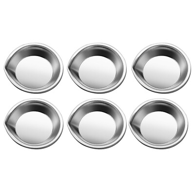 #ad 6pcs Metal Makeup Tray: Stainless Steel Color Palettes for Artists $8.54