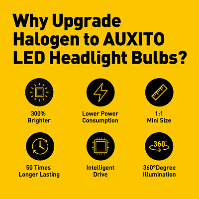 #ad 6X 9005 H11 9006 LED Headlights Bulbs Combo 6000K High Low Beam 4800W 672000LM $55.09