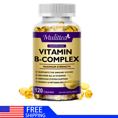 #ad Vitamin B Complex Supplement Super B Vitamin Immune Boost Metabolism Energy $14.63
