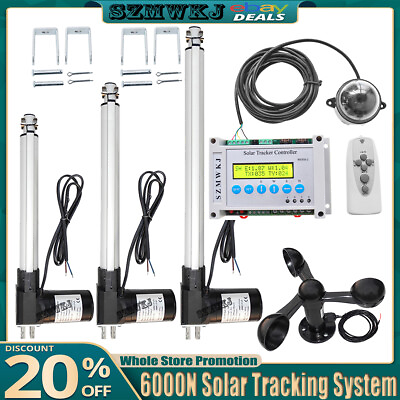 #ad 6000N Linear Actuator W Solar Tracker Controller DIY Solar Auto Tracking System $99.99