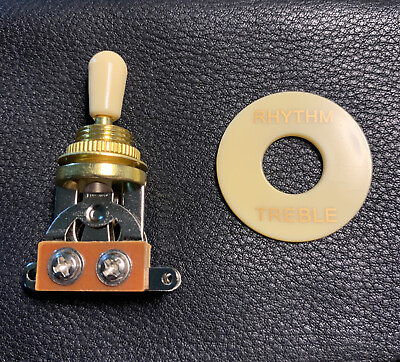 #ad USA Seller Gold 3Way Toggle Switch Cream Tip Plate Gibson Les Paul Epiphone $5.99