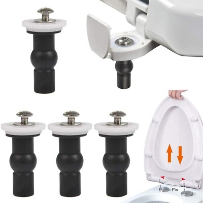 #ad 2 4 6Pcs Plastic Toilet Seat Hinge Bolts Replacement Screws Blind Hole Fasteners $10.37