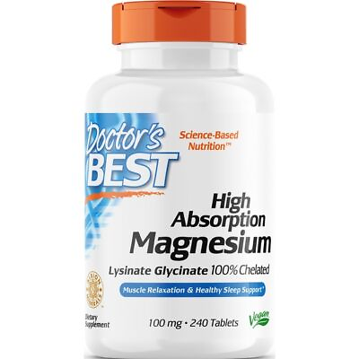 #ad Doctor#x27;s Best High Absorption Magnesium 100% Chelated 100 mg 240 Tabs $26.22